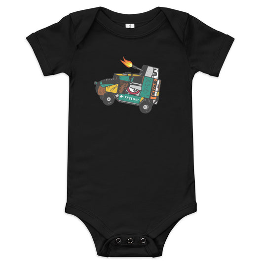 A Kinderpanzer Baby short sleeve one piece